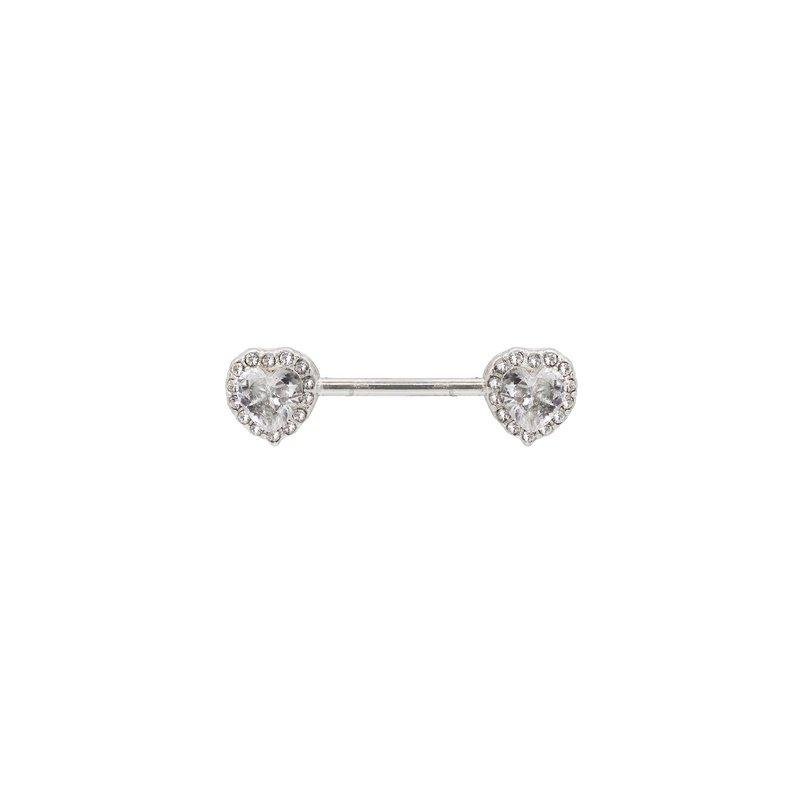 Sandira CZ Heart Nipple Piercing-Nipple-Dainty By Kate