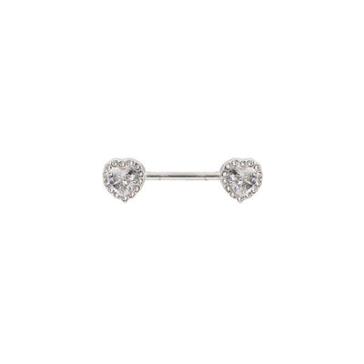 Sandira CZ Heart Nipple Piercing-Nipple-Dainty By Kate