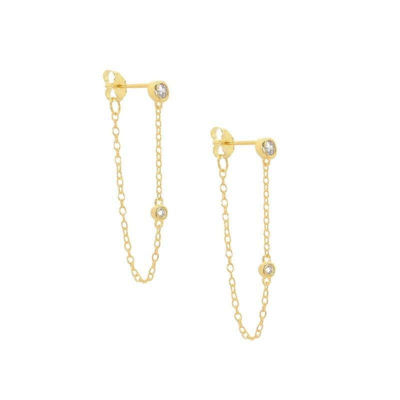 Santorini Chain Studs-Studs-Dainty By Kate