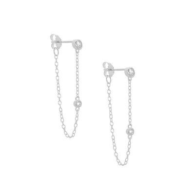 Santorini Chain Studs-Studs-Dainty By Kate