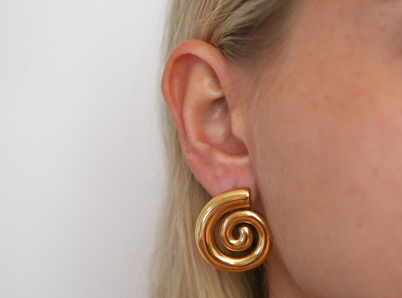 Spiral Studs-Studs-Dainty By Kate