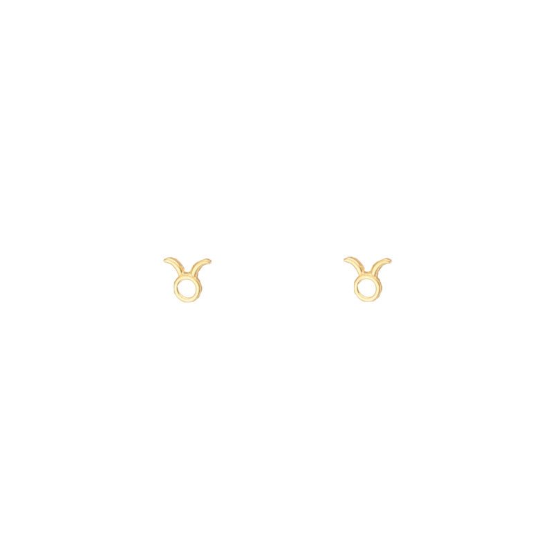 Taurus Zodiac Studs-Flat Backs-Dainty By Kate