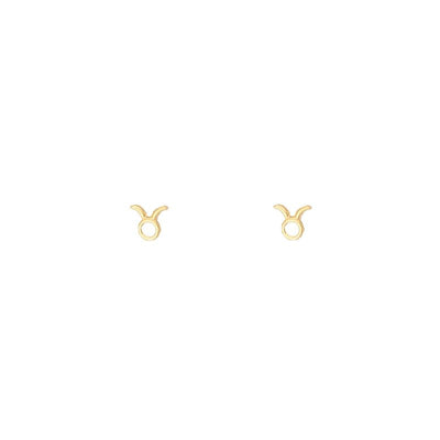 Taurus Zodiac Studs-Flat Backs-Dainty By Kate