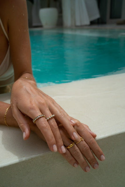 Tropea Pearl Ring-Rings-Dainty By Kate