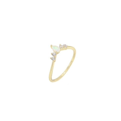 Tulum Opal V Ring-Rings-Dainty By Kate